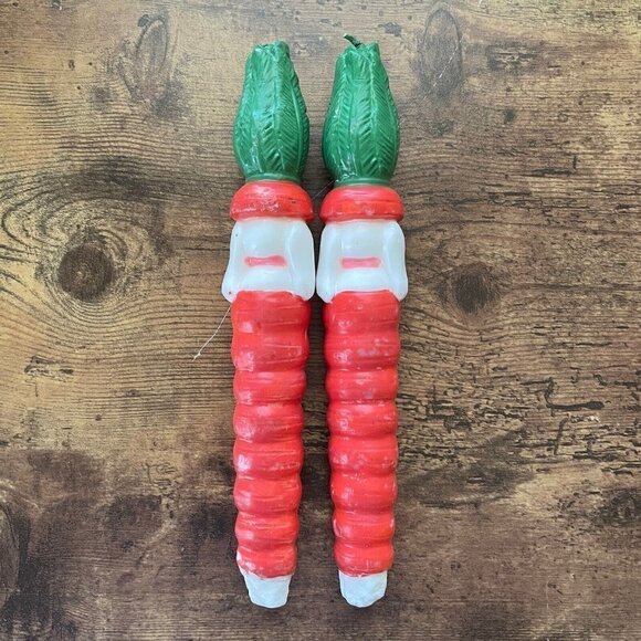 Vintage Kitsch Easter Bunny & Carrot Candle 2 Rabbit 10" Tapers Holiday Decor - Picture 7 of 10